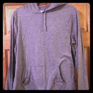 Grey long sleeve lightweight hoodie